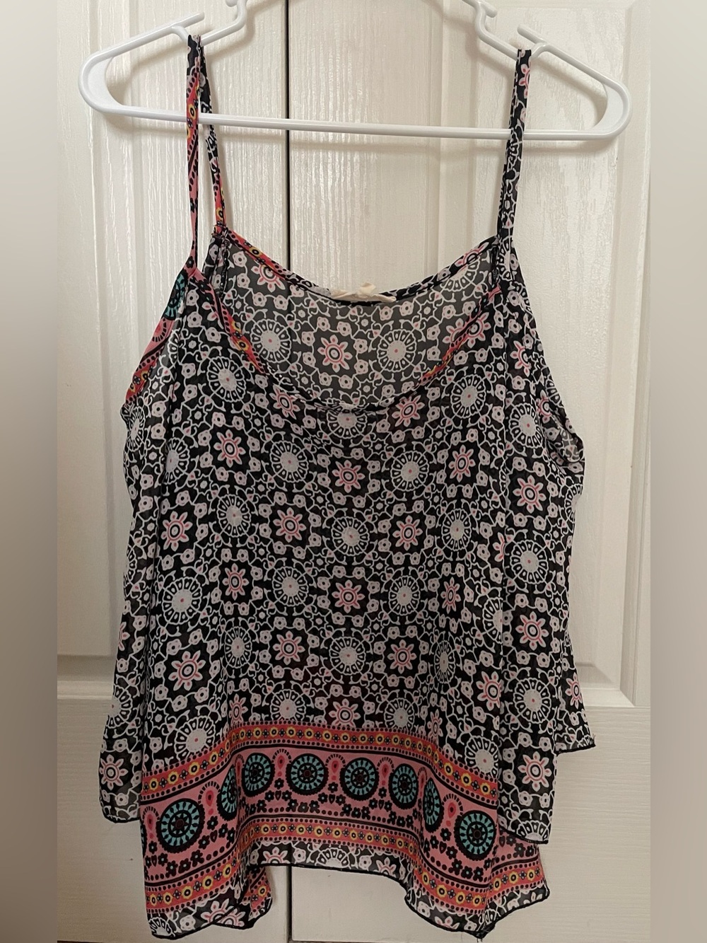 Cold-Shoulder Printed Women's Loose Flowy Top